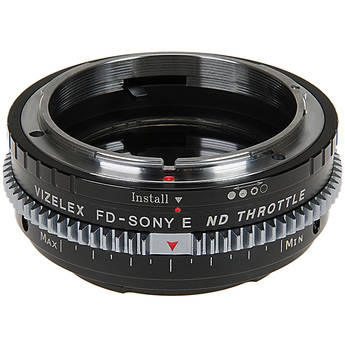 FotodioX Vizelex Cine ND Throttle Lens Mount Adapter for Canon FD or FL-Mount Lens to Sony E-Mount Camera