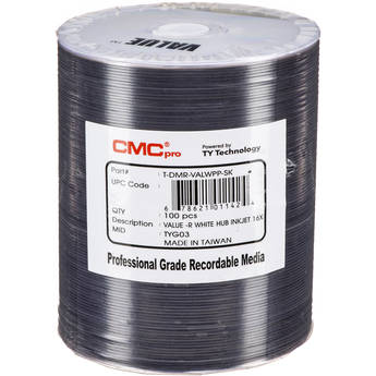 CMC Pro DVD-R 4.7GB 16x Value Inkjet Printable Discs (100-Pack)