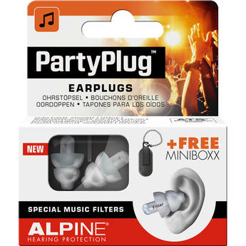 Alpine Hearing Protection PartyPlug Earplugs (Transparent)
