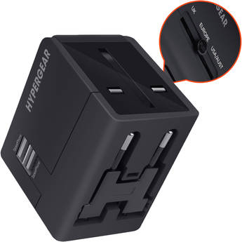 HyperGear International All-in-One Power Adapter Plug with Dual USB Ports