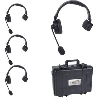 CAME-TV WAERO Duplex Digital Wireless Foldable Headsets With Hardcase (4-Pack, US)