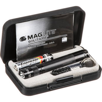 Maglite Solitaire 1-Cell AAA Incandescent Flashlight (Black, Presentation Box)