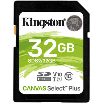 Kingston 32GB Canvas Select Plus UHS-I SDHC Memory Card