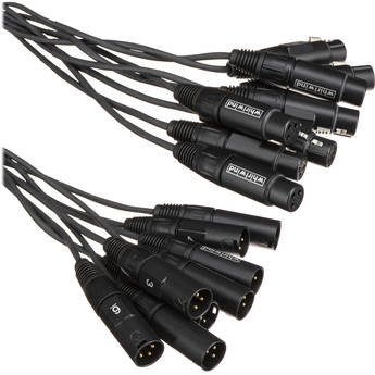 Whirlwind Medusa Multitrack Series 8 Channel 3-Pin XLR Male to XLR Female Fanout Snake Cable - 10'