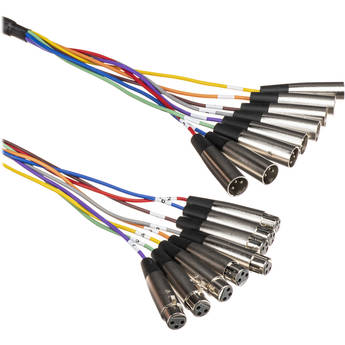 Hosa Technology XLR803 8-Channel Male 3-Pin XLR to Female 3-Pin XLR Snake Cable - 9.9' (3 m)