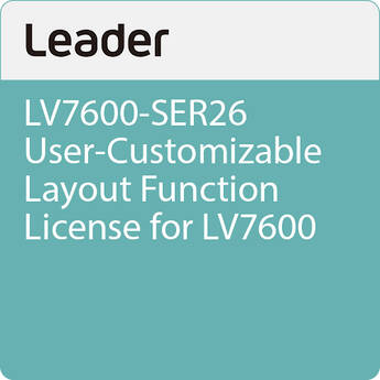 Leader LV7600-SER26 User-Customizable Layout Function License for LV7600