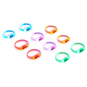 Hercules Sound-Reactive Multicolor LED Wristbands (10-Pack)