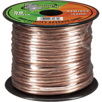 Pyramid High Quality 16 AWG Speaker Zip Wire (50' Spool)