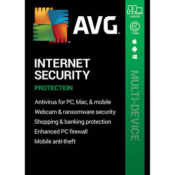 AVG Internet Security 2020 (1-Year Subscription, 3 Devices, Download)