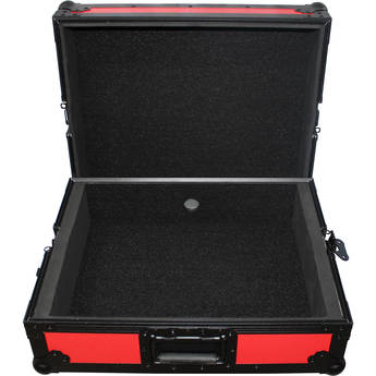ProX T-TTRB Universal Flight Case for Turntable with Foam Kit (Black-on-Red)