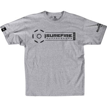 SureFire Suppressor Stamp T-Shirt (Extra-Large, Athletic Gray)