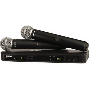 KY-9208 No Interference Dual UHF Cordless Bodypack Mics Lecture Kimyah Wireless Headset Microphone System Ideal for Church and Teaching 2 Headsets Microphones 328ft Range 
