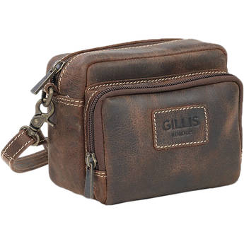 GILLIS LONDON Mini Leather Camera Bag (Brown)