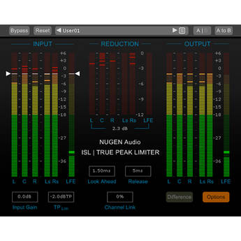 NuGen Audio ISL 2st Real-Time True Peak Stereo Limiter Plug-In (Upgrade from ISL, Download)