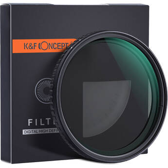 1.5-10 Stops Neutral Density Lens Filter with 24 Multi-Layer Coatings for Camera Lens K&F Concept 58mm Variable ND3-ND1000 ND Filter 