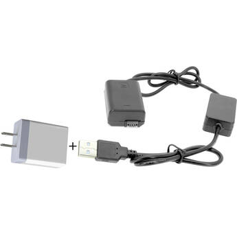 GyroVu USB to Sony NP-FW50 Dummy Battery Intelligent Cable with 3.1A Power Supply (40")
