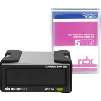 Overland RDX QuikStor External Drive System with 5TB Removable Media Disk
