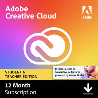 Adobe Creative Cloud (12 Month Subscription, Download, Student and Teacher Edition)