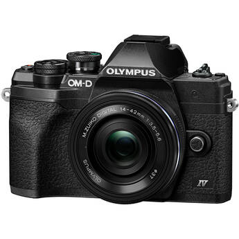 Olympus OM-D E-M10 Mark IV Mirrorless Camera with 14-42mm EZ Lens (Black)