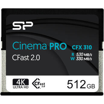 Silicon Power 512GB Cinema PRO CFX 310 CFast 2.0 Memory Card