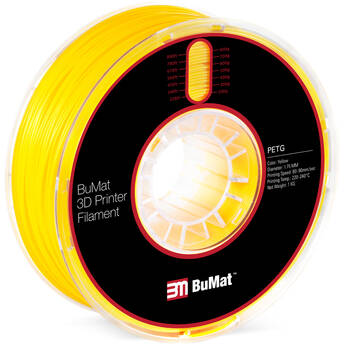 BuMat 1.75mm PETG Filament (1kg, Yellow)