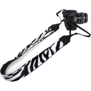 Perri's Leathers Ltd. 2" Furry Fabric Camera Strap (Zebra)