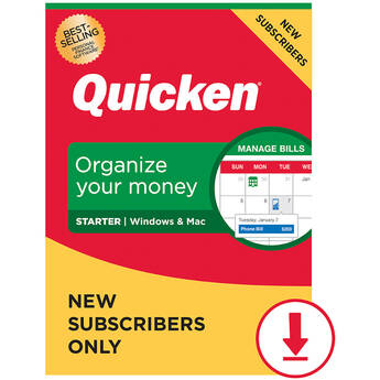Intuit Quicken 2021 Starter Edition (Windows & Mac, Download, 1-Year Subscription)