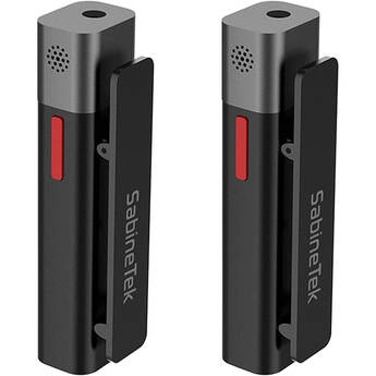 Sabinetek SmartMike+ Bluetooth Wireless Microphones for Smartphones and DSLR Cameras (Black, Pair)