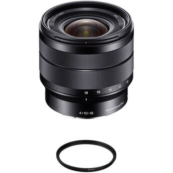 Sony E 10-18mm f/4 OSS Lens with UV Filter Kit