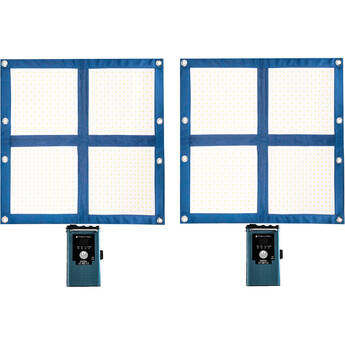 Intellytech LiteCloth 2.0 LC-160 Foldable 2 x 2 LED Two-Mat Kit (Gold Mount)