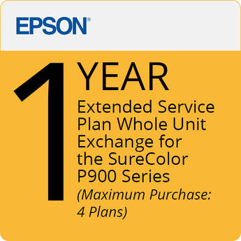 Epson 1-Year Extended Service Plan Whole Unit Exchange for SureColor P-900 Series