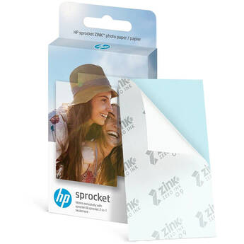 HP Sprocket 2 x 3" Premium Zink Sticky Back Photo Paper (20 Sheets)