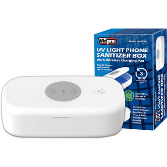 Vidpro UV-BOX UVC Sanitizer Box with Wireless Charging Pad