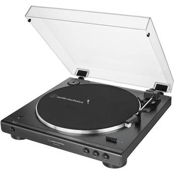 Audio-Technica Consumer AT-LP60XBT-USB-BK Fully Automatic Two-Speed Stereo Turntable with Bluetooth and USB (Black)