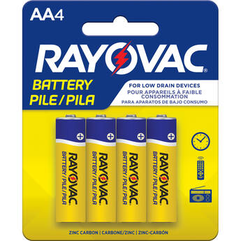 RAYOVAC Zinc Carbon AA Batteries (4-Pack)