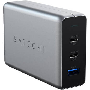 Satechi 100W 3-Port USB Type-C/USB Type-A GaN Travel Charger