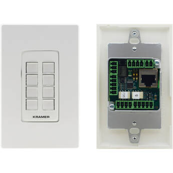 Kramer 8-Button Ethernet and K-NET 1-Gang Control Keypad with PoE (US, Decora)