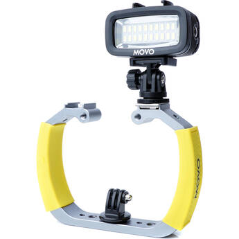 Movo Photo Underwater Diving Rig Bundle with Rechargeable LED Light for GoPro