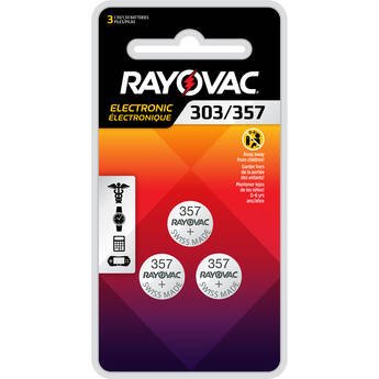 RAYOVAC 303/357 1.5V Silver Watch Battery (3-Pack)