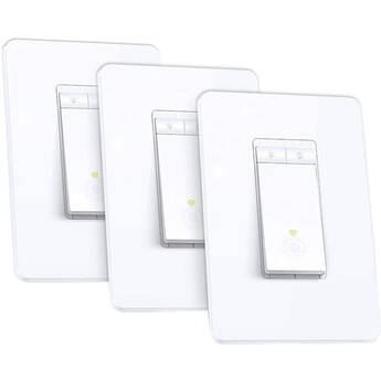 TP-Link HS220 Smart Wi-Fi Light Switch with Dimmer (3-Pack)
