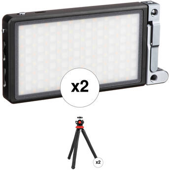 BOLING Pocket LED RGB Video Light Kit (2-Pack)