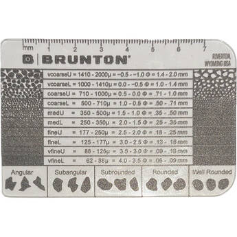 Brunton Grain Size Card