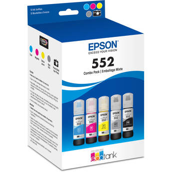 Epson Claria ET Premium T552 Pack of 5 Color Ink Bottles (70mL)