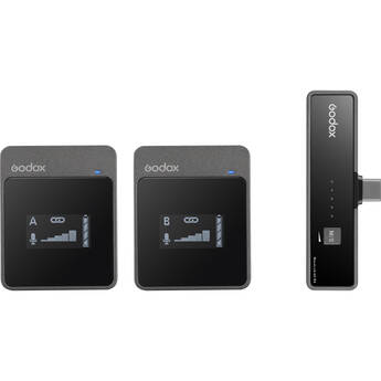 MoveLink UC2 Compact 2-Person Digital Wireless Microphone System for Smartphones & Tablets with USB Type-C (2.4 GHz)