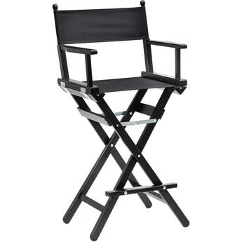 ConeCarts Tall Director's Chair (30.7", Black Frame, Cotton Fabric)