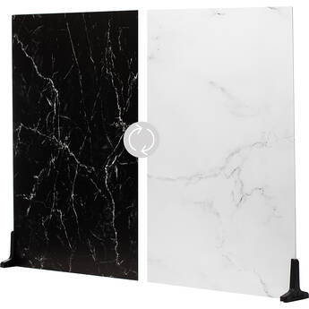 V-FLAT WORLD 30 x 40" Duo-Board Double-Sided Background (Onyx Marble/Alpine Marble)