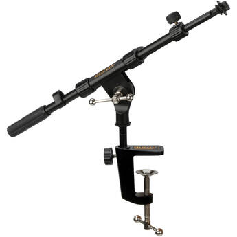 Auray Telescoping Boom Arm Mic Stand with Table Clamp Mount