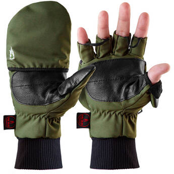 The Heat Company Heat 2 Softshell Mittens/Gloves (Size 10, Green)