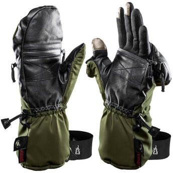 The Heat Company Heat 3 Smart Mittens/Gloves (Size 13, Dark Army Green)