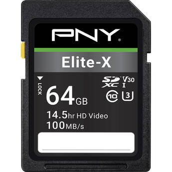 PNY 64GB Elite-X UHS-I SDXC Memory Card